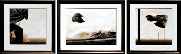 Hopeful, King Tide, Stronger Triptych by Brett Lethbridge | Lethbridge Gallery